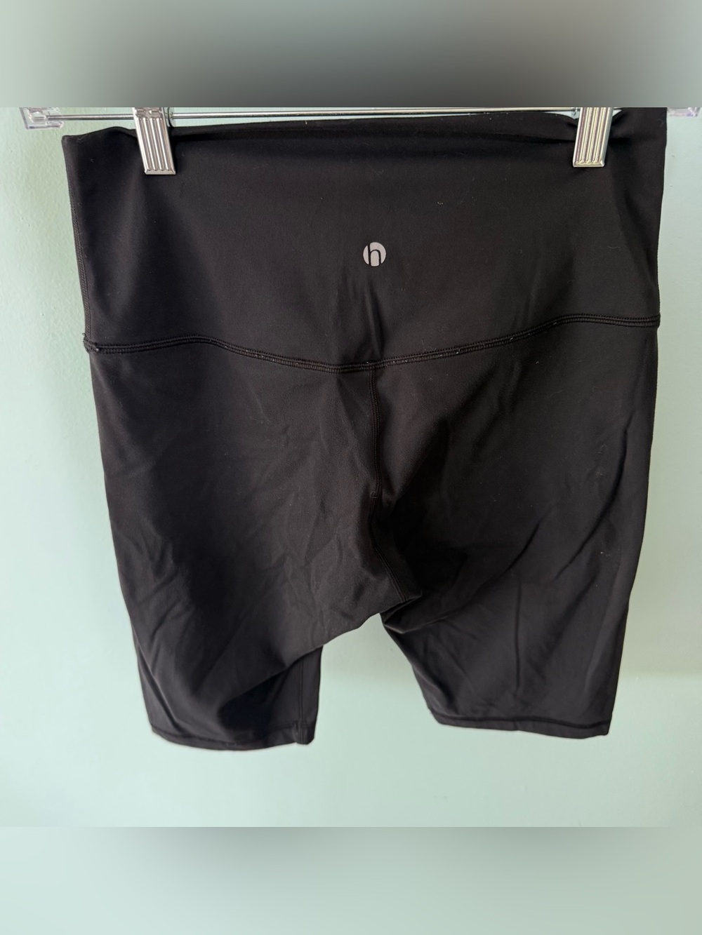 HeyNuts Women's Biker Shorts High Waisted Yoga Running Spandex Shorts Black M - Picture 10 of 15